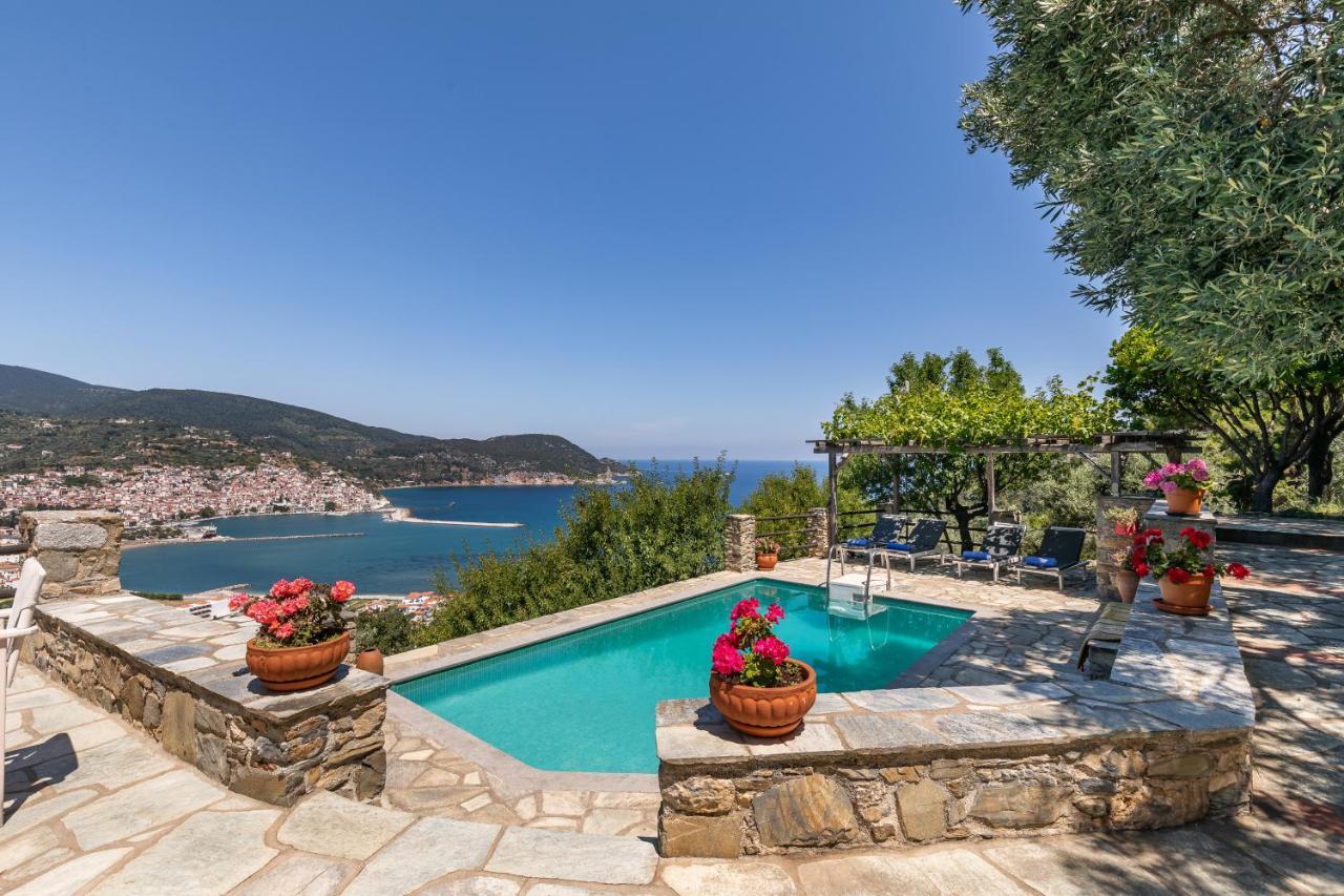 Villa Nina Skopelos- Private Pool - Magnificent Views Exterior foto
