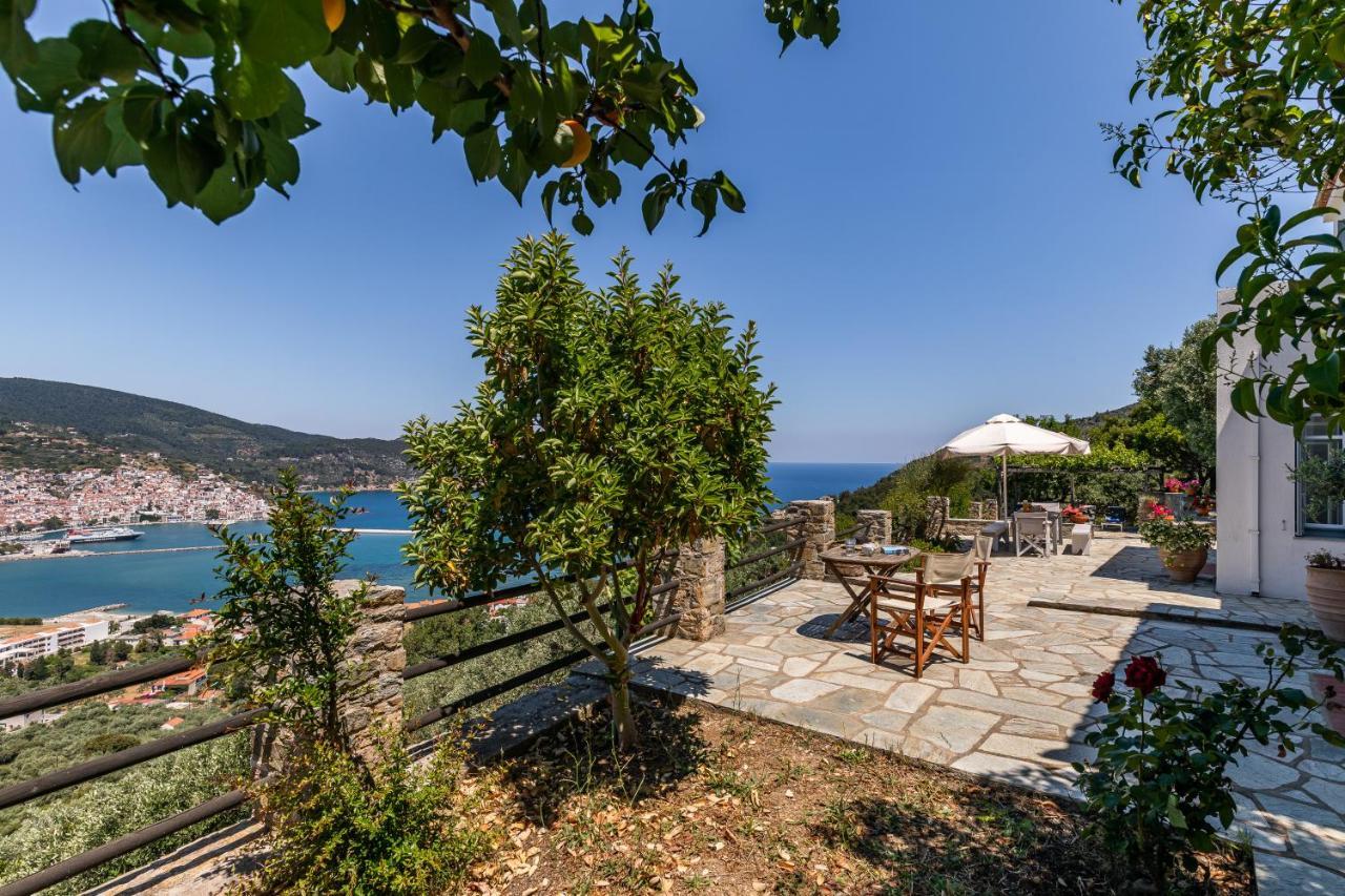 Villa Nina Skopelos- Private Pool - Magnificent Views Exterior foto