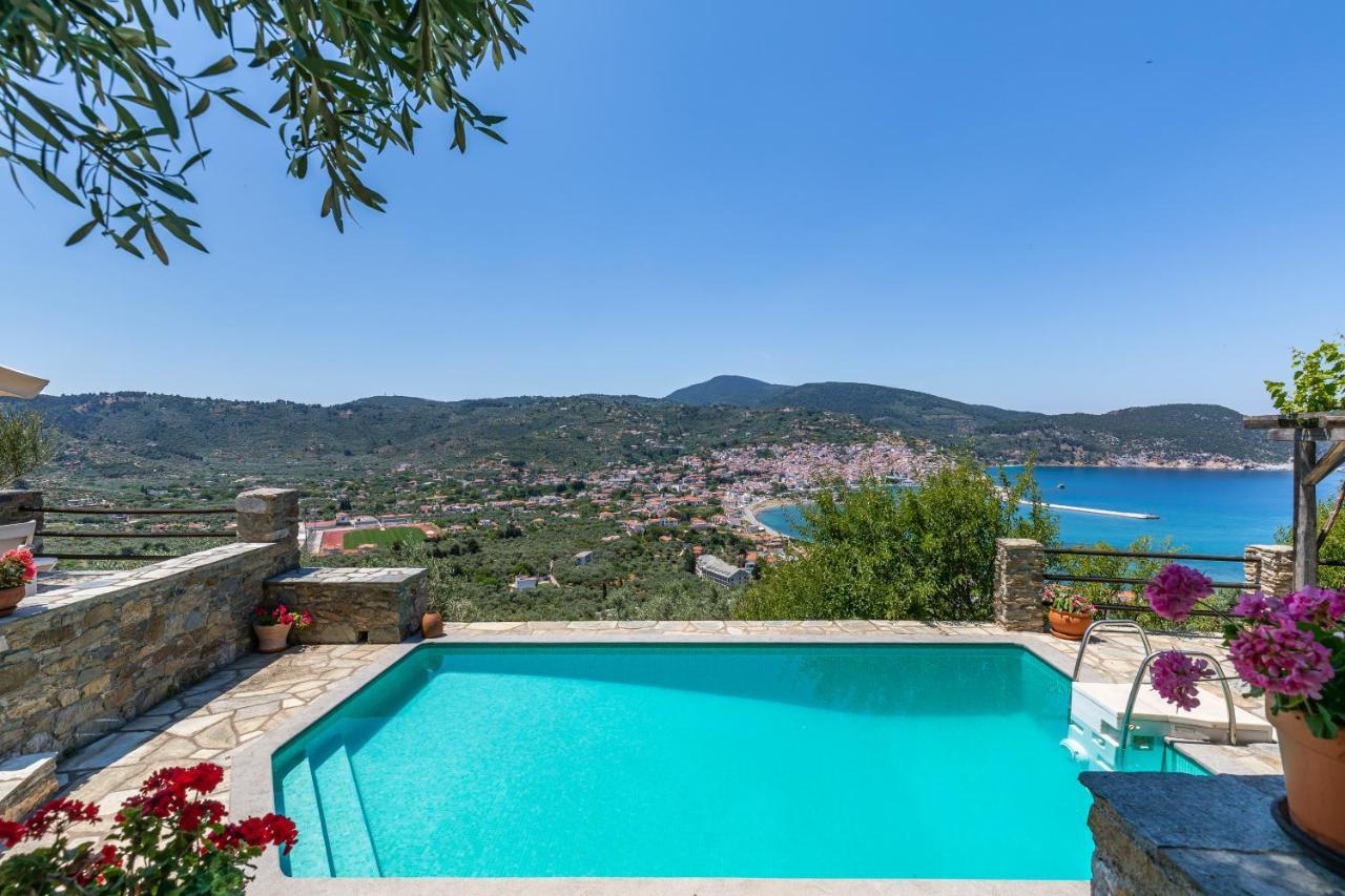 Villa Nina Skopelos- Private Pool - Magnificent Views Exterior foto