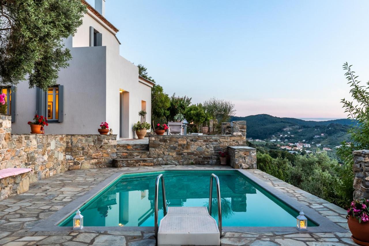 Villa Nina Skopelos- Private Pool - Magnificent Views Exterior foto