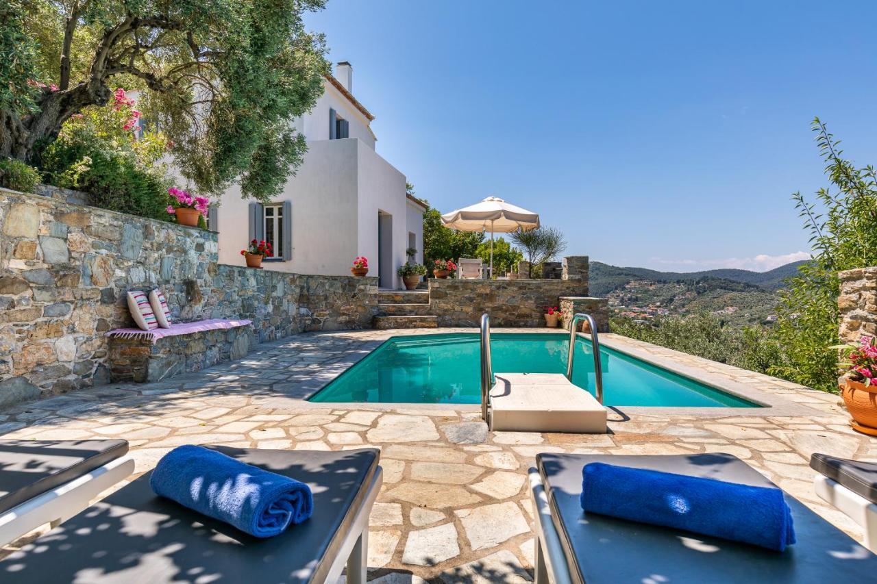 Villa Nina Skopelos- Private Pool - Magnificent Views Exterior foto