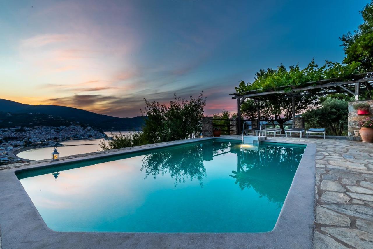 Villa Nina Skopelos- Private Pool - Magnificent Views Exterior foto