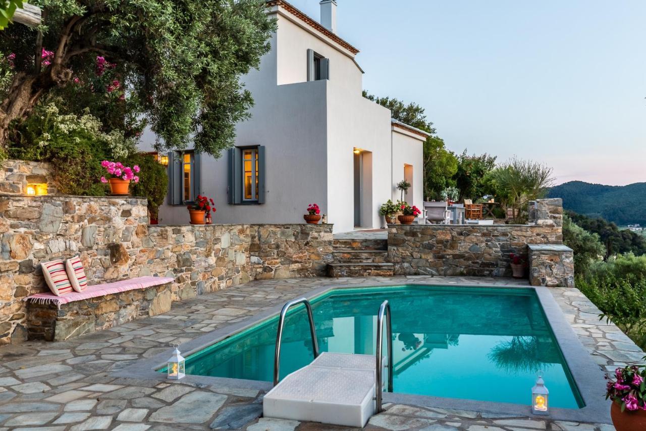 Villa Nina Skopelos- Private Pool - Magnificent Views Exterior foto