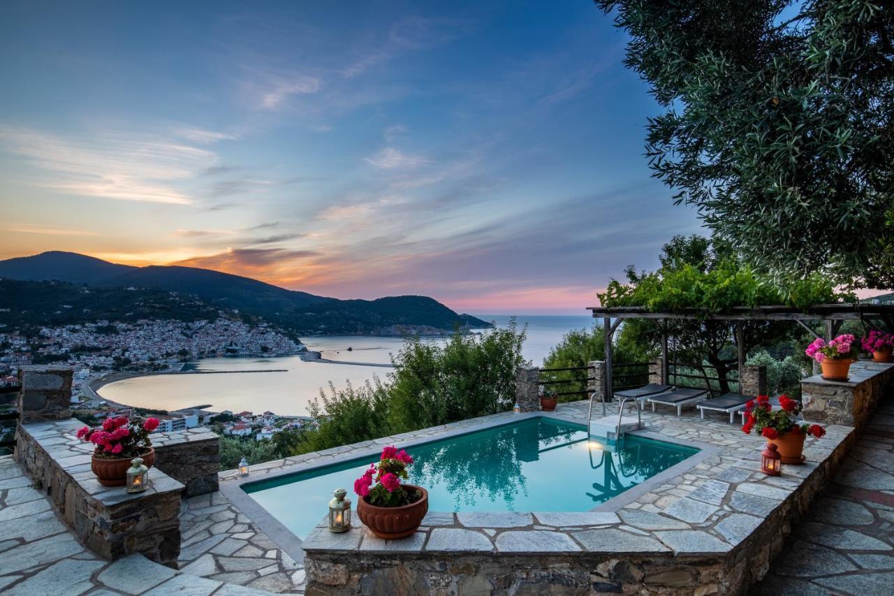 Villa Nina Skopelos- Private Pool - Magnificent Views Exterior foto