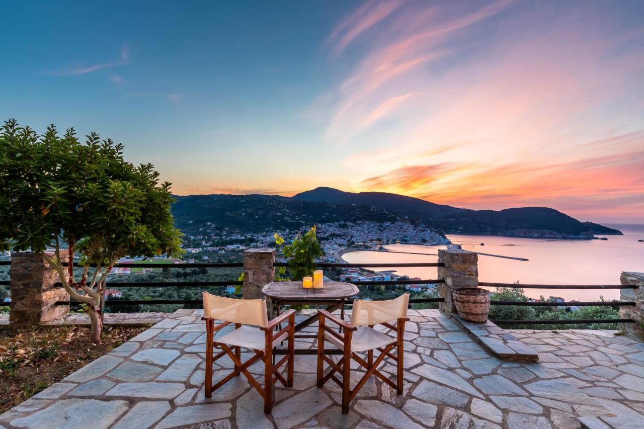 Villa Nina Skopelos- Private Pool - Magnificent Views Exterior foto