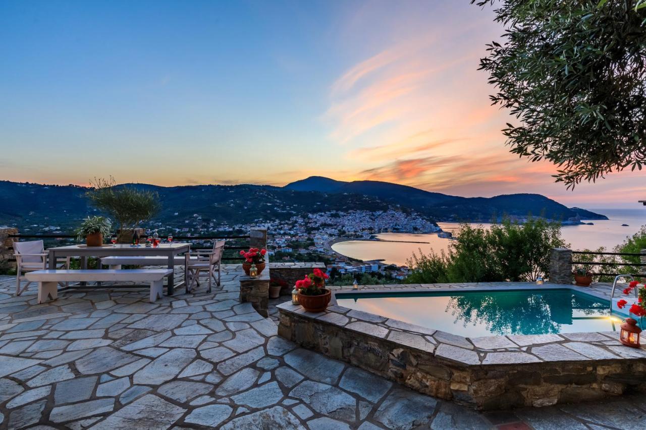 Villa Nina Skopelos- Private Pool - Magnificent Views Exterior foto